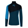Тёплая кофта Karpos Federa Half-Zip Fleece аквамарино-чёрно-синяя